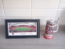 Arsenal FC Porcelain Tankard Stein Danbury Mint Highbury heroes + framed print