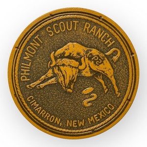 Philmont Scout Ranch Leather Patch Bucking Bull Cimarron NM Vintage BSA