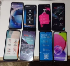 (8) NON FUNCTIONAL Dummy/Display Smartphones, Galaxy A03, N100, TCL 20xe. READ