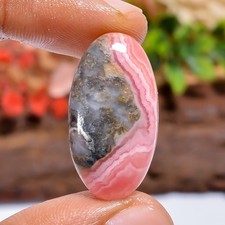 100% Natural Rhodochrosite Loose Gemstone 21 Ct. Oval Artisan Cabochon 28X14X5mm