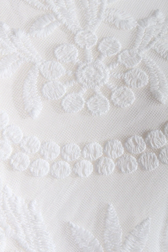 CANDA Blusa in merletto Donna Camicetta a blusa Taglia IT 50 bianco elegante - Immagine 4 di 4