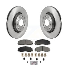 Front Disc Brake Rotors And Semi-Metallic Pads Kit For Jeep Wrangler Gladiator