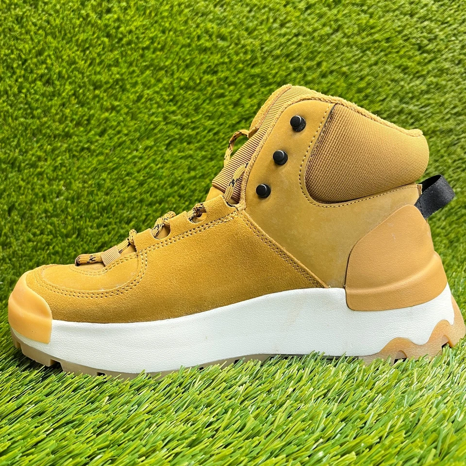 Nike City Clásico Mujer Talla 8 Blanco Trigo Clásico Exterior Informal Botas Zapatos Foto 2 de 4