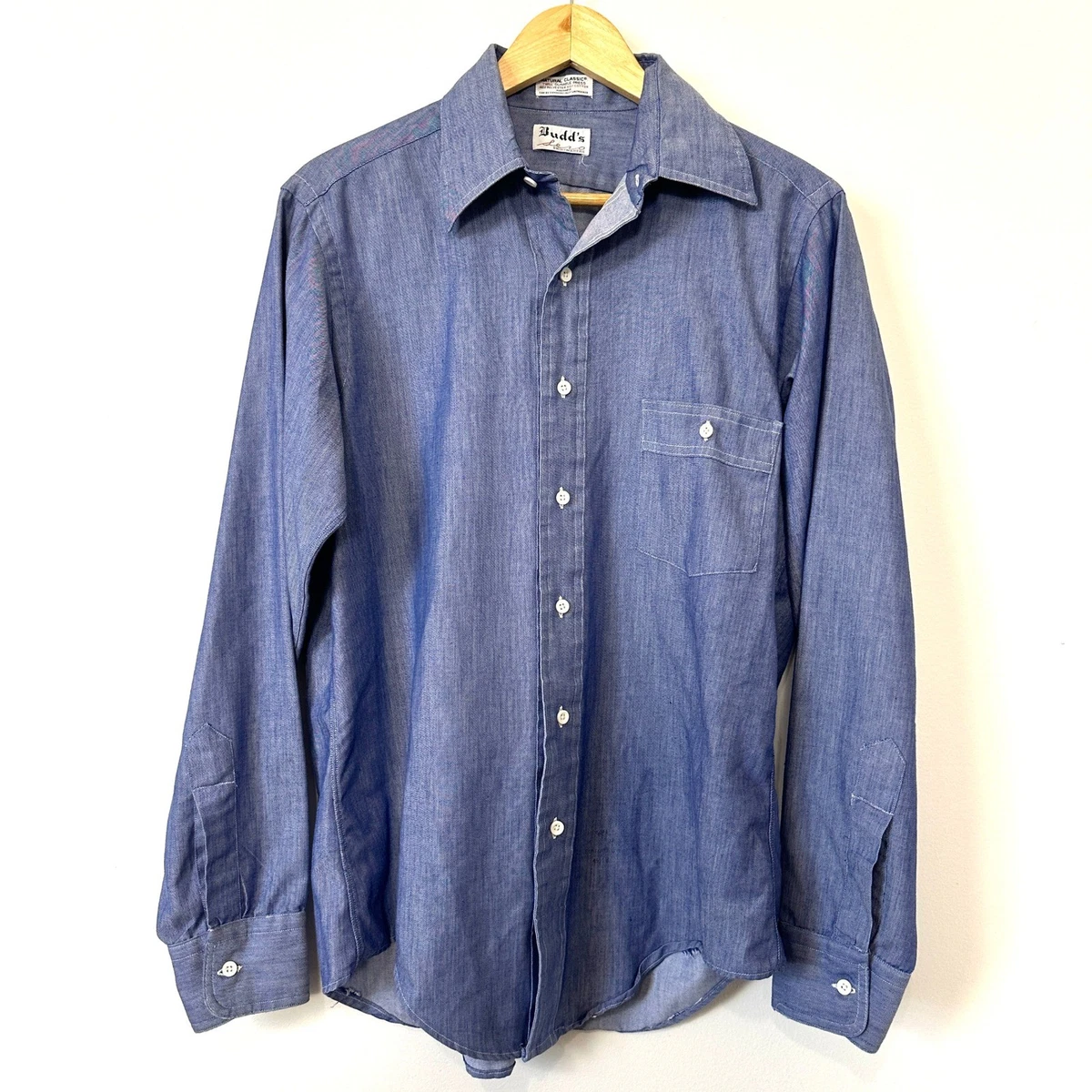 Long Sleeve Chambray Vintage Casual Shirts for Men for sale Long Sleeve Chambray Vintage Casual Shirts for Men for sale
