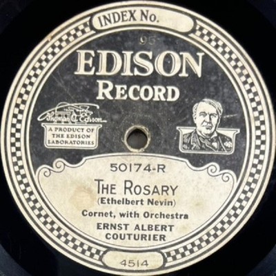 Edison Diamond Disc 50174 Ernst Albert Couturier & Vincent C. Gut 78 U/min