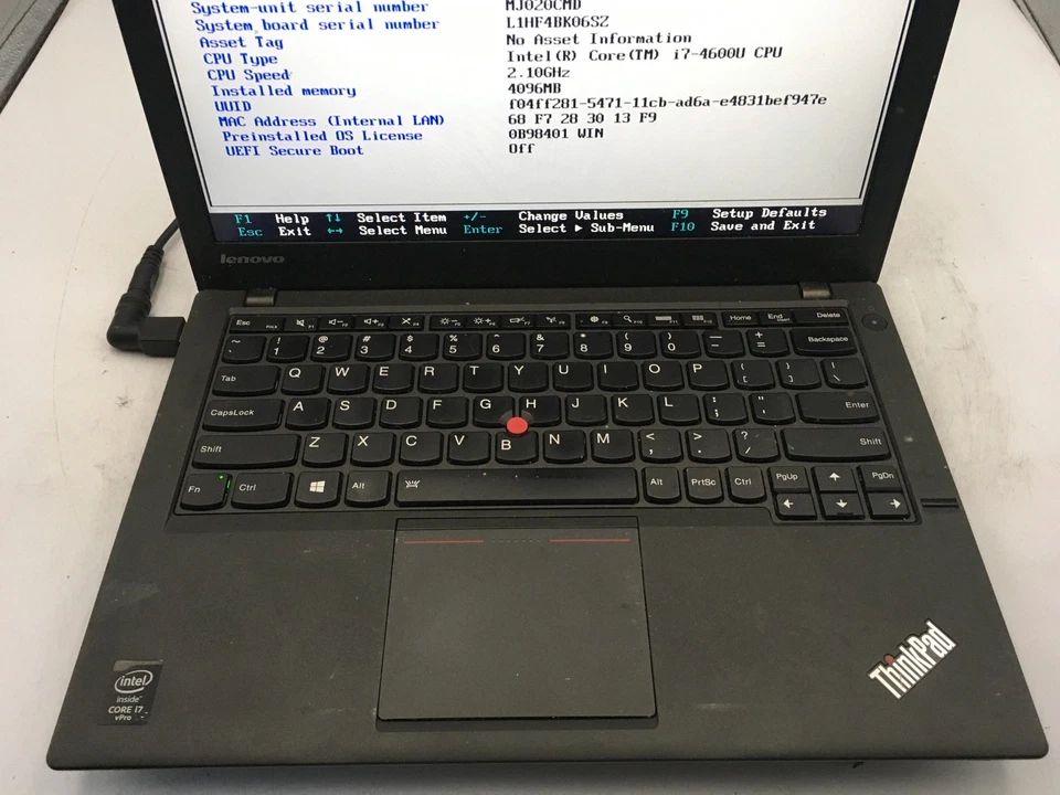 LENOVO THINKPAD X240 - BOOTS TO BIOS - INTEL I7 4600U - NO RAM - 12" - READ - BB - Image 3 of 4