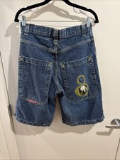 Vintage JNCO 8 Ball Dragon Jean Shorts Jorts Size 29 2000s Streetwear Skater Y2K
