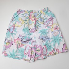 Vintage 80s Jerry Leigh California All Over Print Women's Shorts Small Beach Sun