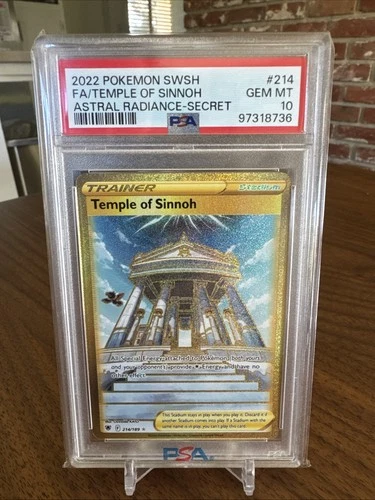 PSA 10 Temple of Sinnoh (Secret) 214/189 Swsh10: Astral Radiance Gold TCG