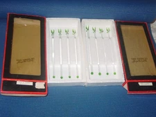 8 GEORGES BRIARD HOLIDAY DEER GLASS SWIZZLE STIR STICKS DRINK COCKTAIL BAR  MCM