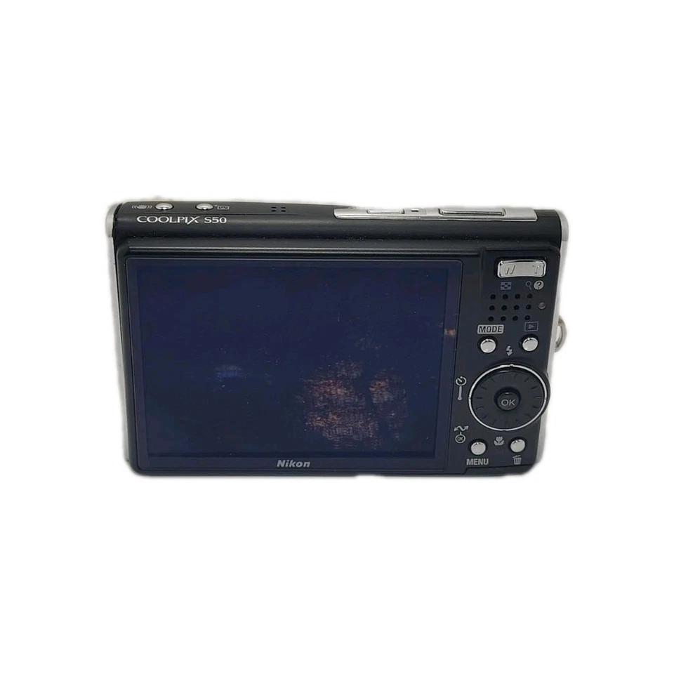 Nikon Coolpix Digital Camera S50 7.2MP 3x Optical Vibration Reduction Zoom Black - Image 4 of 4