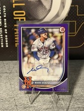 2025 Bowman Mark Vientos 72/250 Purple Paper Auto Mets SP 