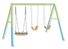 Altalena 3 Componenti per Bambini 343x235x200cm - Dondolo, Nido e Seggiolini