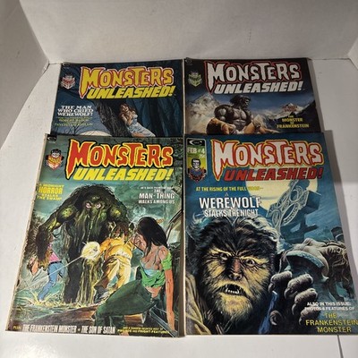 Monsters Unleashed #1-4 1973 1st Solomon Kane  Robert Bloch Marvel Lot Of 4 JL
