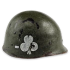 1956 Micarta Military Helmet Green w Clover, Cold War Era Vintage Collectible