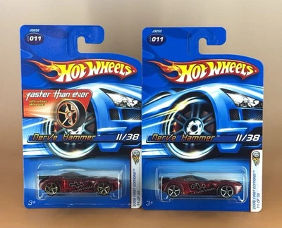 Hot Wheels 2006 First Editions NERVE HAMMER (lot of 2) w/FTE & o5 wheels 11/38 - Image 1 of 4
