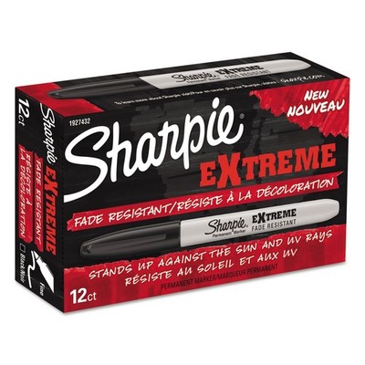 Sharpie Extreme Permanent Markers, Fine Point, 12 Count (Pack of 1), Black 