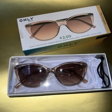 Only Eyewear theDESIGNER Reading Glasses Bifocal Sunglasses GOLD CAT'S EYE