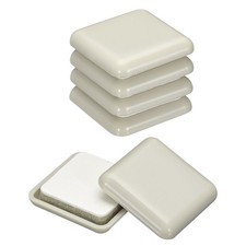 Furniture Sliders 8Pcs, 1 1/6" Plastic Self-adhesive Square Sliding Pads Grey 