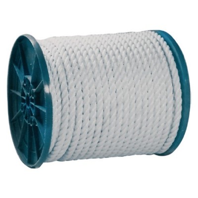 Seachoice 3/8'' D x 600' L White Nylon 3-Strand Twisted Multi-Purpose Line Spool