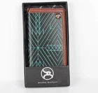 Hooey Men's Rodeo Leather Wallet Turquoise Aztec Embossed Roughy Logo