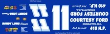  11 Ned Jarrett Courtesy Ford 19641/24th - 1/25th Scale Decals