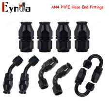10PCS AN4 4AN PTFE Teflon Hose End Fitting Adapter Kit E85 Oil Fuel Gas Line