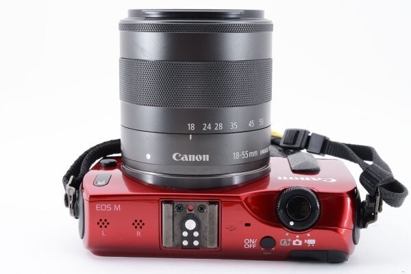 Canon EOS M Red Mirrorless Digital Camera with EF-M 18-55mm 1.3