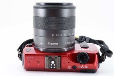 Canon EOS M Red Mirrorless Digital Camera with EF-M 18-55mm