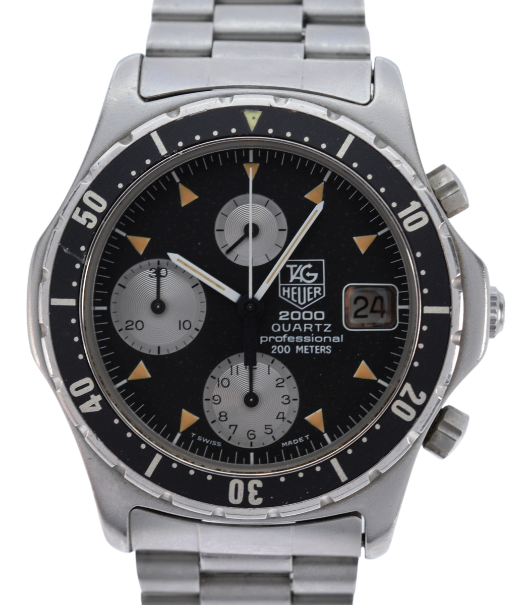 タグホイヤー 2000シリーズ　273.006/1　ジャンク品 Vintage Men's 37mm Tag Heuer 2000 Series Quartz Chronograph
