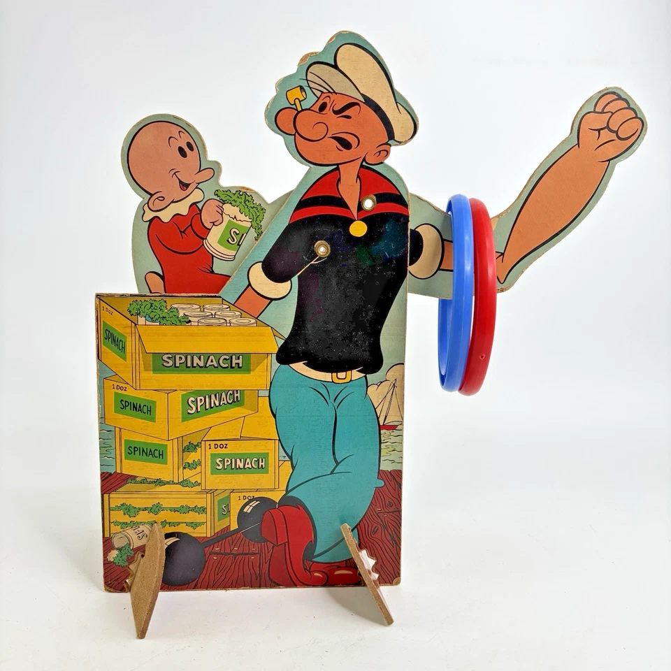 1957 Popeye & Sweet Pea Ring Toss Target Game Transogram Co. King Features - Image 4 of 4