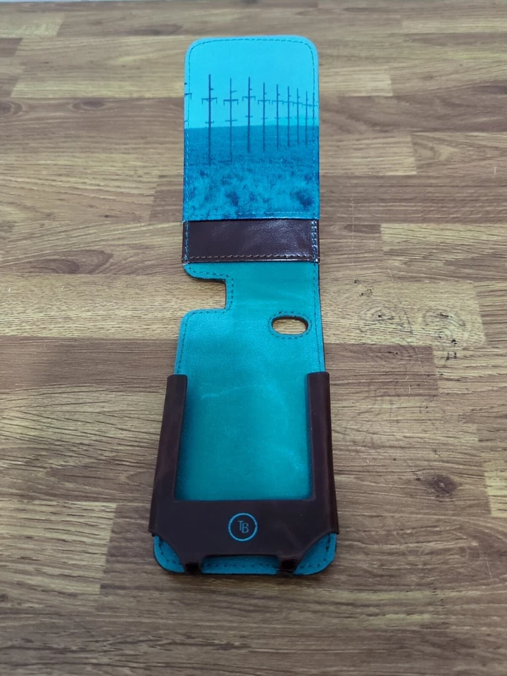 Rare Ted Baker London Genuine Leather iPhone 5 Flip Case In VGC - Image 2 of 3