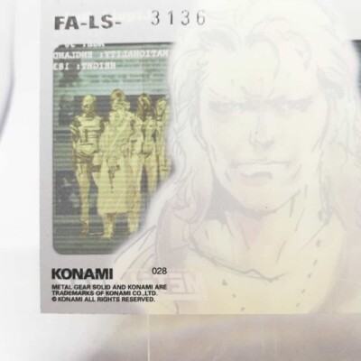 028 Liquid Snake Metal Gear Solid Trading card Plastic Back serial