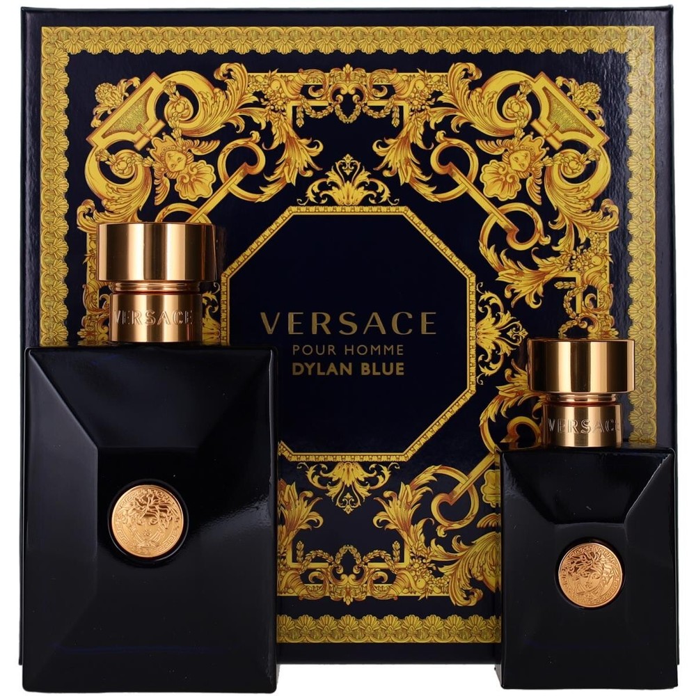 VERSACE DYLAN BLUE Cologne for MEN 2 pc GIFT SET 3.4 oz EDT Spray + 1.0 oz 30 ml