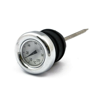 Ölmessstab m. Thermometer Chrom weiß f. Harley Davidson Softail 84-99 & XL 82-03