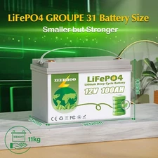 Lifepo4 100Ah 12V Lithium Battery  Bluetooth For Solar RV Marine Trolling Motor