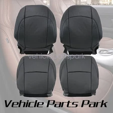 For 2007-2012 LEXUS ES350 Driver Passenger Bottom Top Leather Seat Cover Black