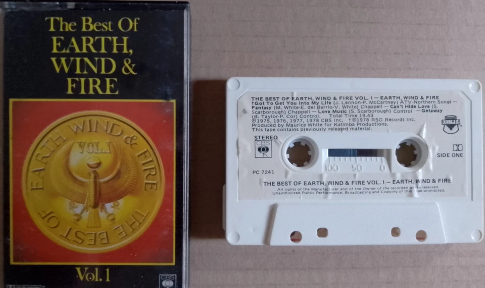 Best of Earth, Wind & Fire Vol. 1 CASSETTE CBS RSO 1978 Funk Motown Soul 1970s - Image 2 of 4