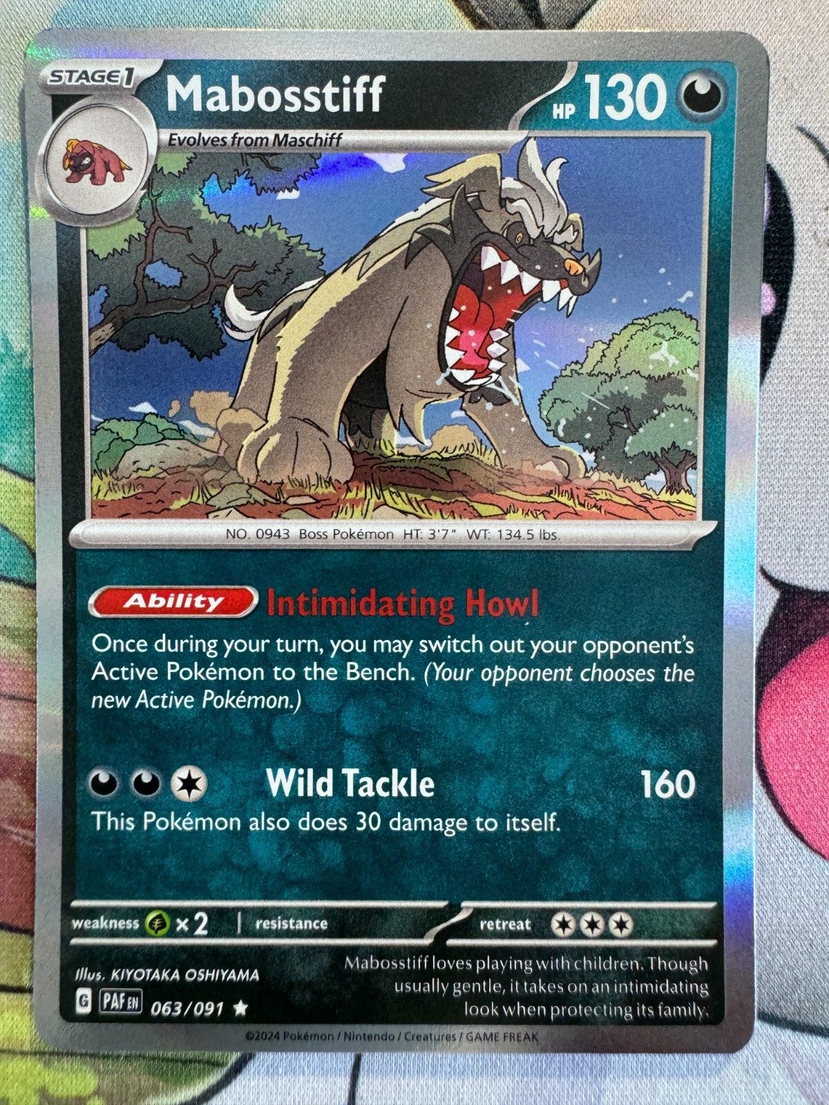 Mabosstiff Holo English Pokemon TCG BKK152