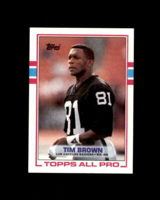Tim Brown Rookie Card 1989 Topps #265 Los Angeles Raiders | eBay