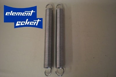 2x Zugfeder Für Garagentor – 6,3x50x535 Mm, 115 Kp, Silber