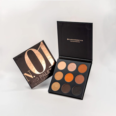 Pro Eyeshadow Palette 01  9 Color Neutral Shimmer Matte, Long Lasting Makeup Kit