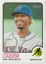 2022 Topps Heritage 1973 Oversized Box Topper NY Mets Francisco Lindor # OB-FL