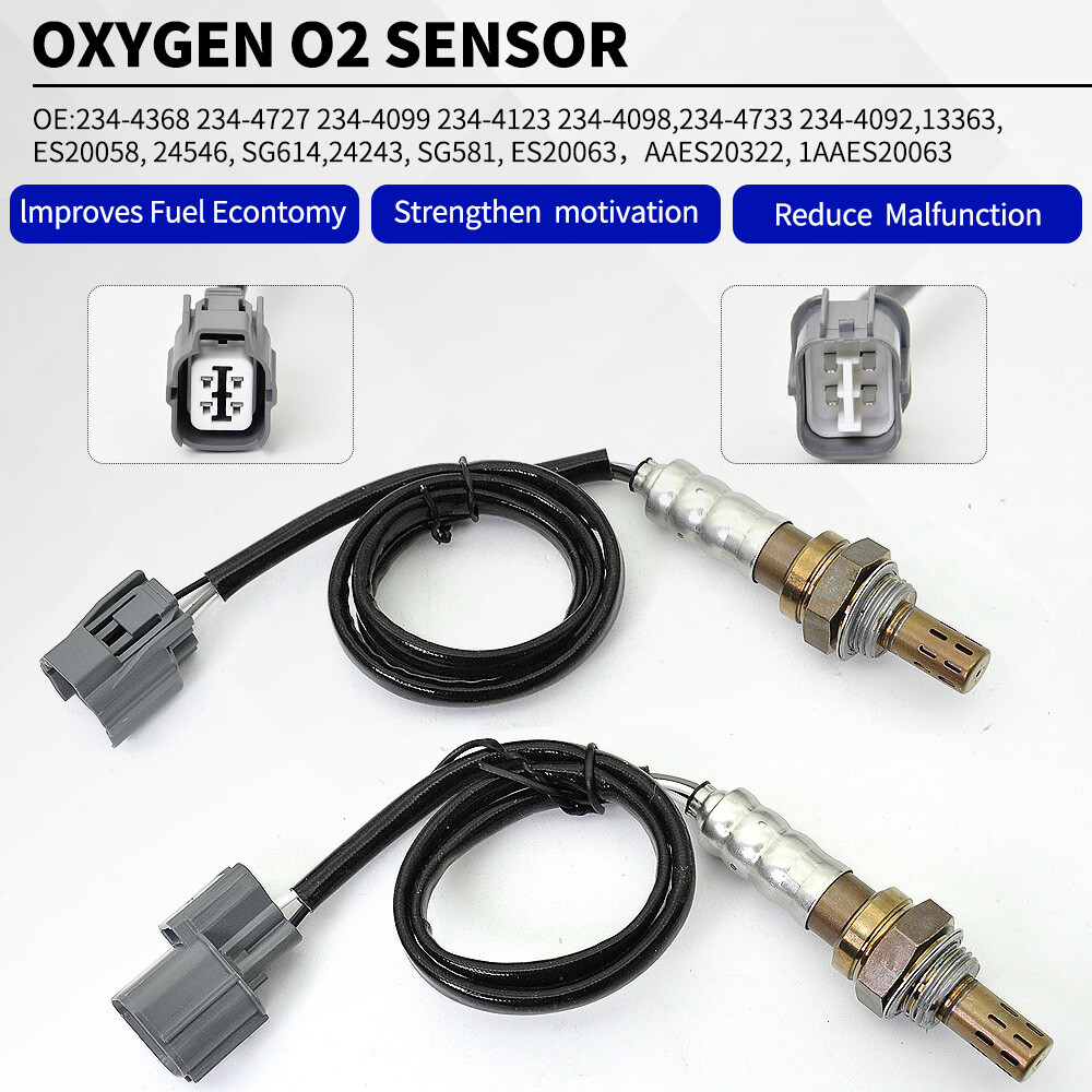 2Pcs Upstream & Downstream O2 Sensors For Honda Civic 2001-2005 1.7L - Replaces 234-4092 & 234-4123, D17A7 Engine