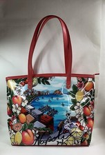 Borsa a tracolla Rocco Barocco luminosa multicolore estiva plastica shopping tote bag