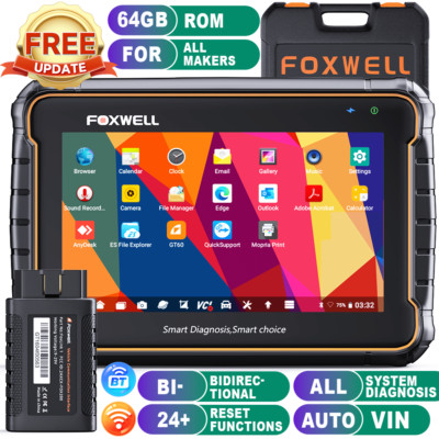 FOXWELL GT60 Full System Bi-Directional OBD2 Scanner Car BT Diagnostic Tool 7''