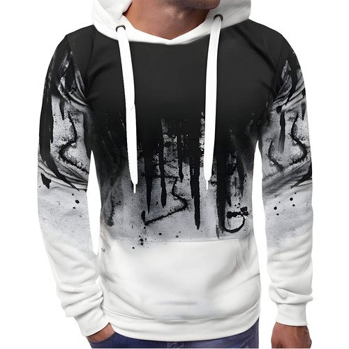 Men's Camouflage Casual Loose-Fit Long Sleeve Round Neck Cotton Blend Shirt - Picture 23 of 37
