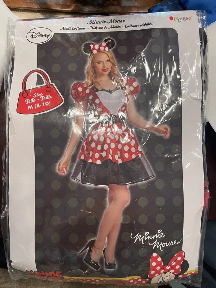 Glam Red Minnie Mouse Disney Deluxe Dress Up Halloween Adult Costume - Size 8/10 - Image 4 of 4