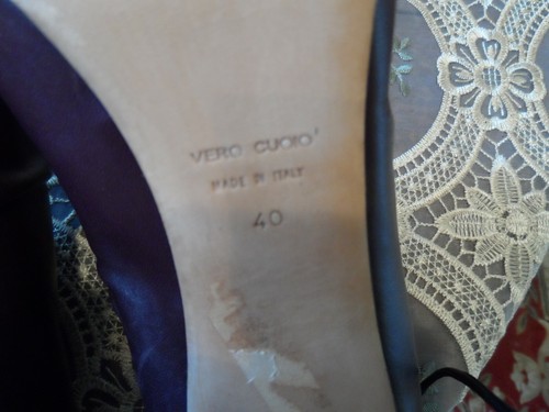 Co Op Barnes New York Deep Purple Ruched Peep Toe Ankle Boot Size 40B US10 - Picture 12 of 12