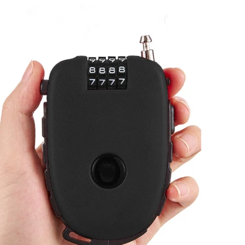 Motorcycle Scooter Helmet Lock Quick Release Combination Cable Portable Lock